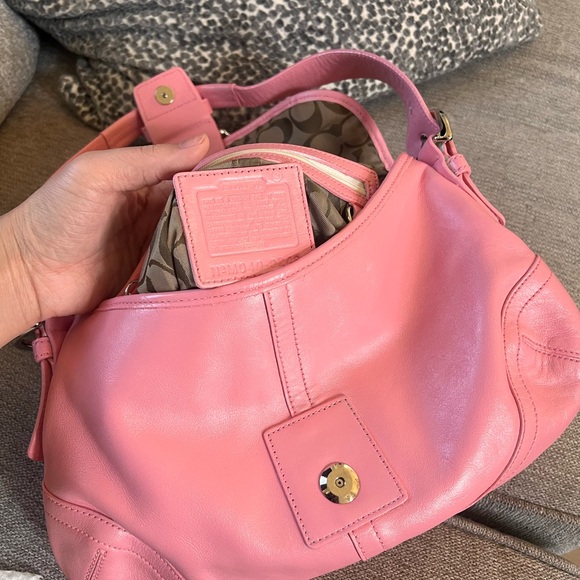 Coach Vintage Soho Satchel Pink Leather Shoulder Bag - Picture 7 of 9